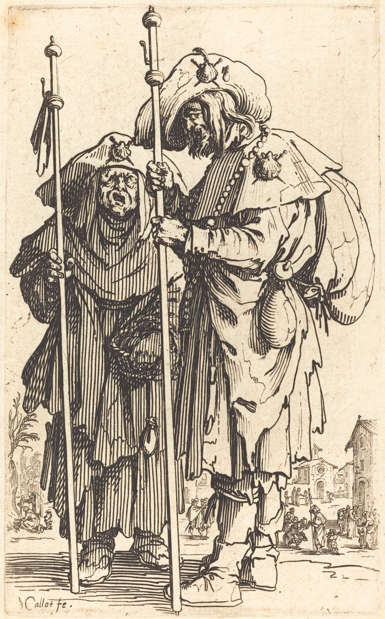 İki Hacı, c. 1622. by Jacques Callot