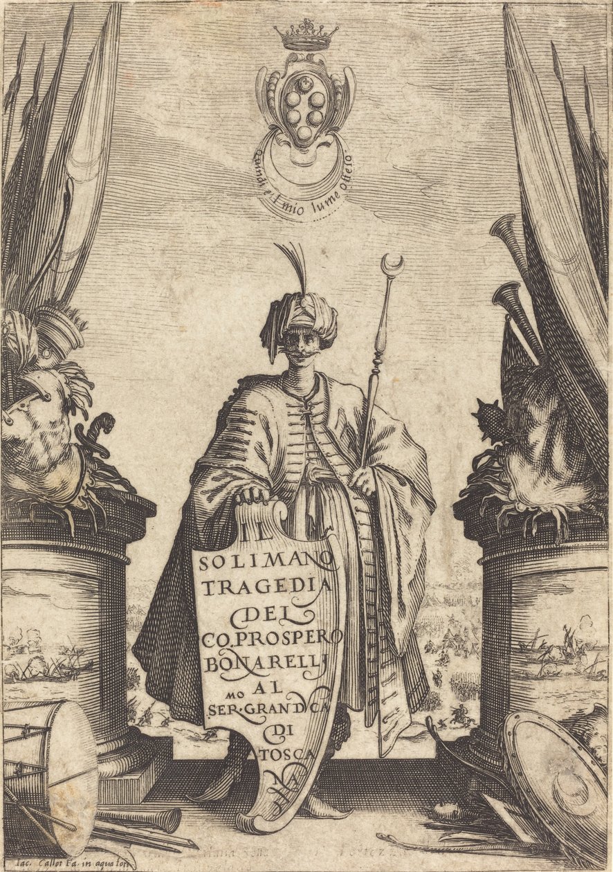 "Il Solimano" için Başlık Sayfası by Jacques Callot