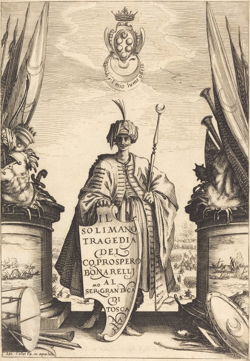 "Il Solimano" için Başlık Sayfası by Jacques Callot