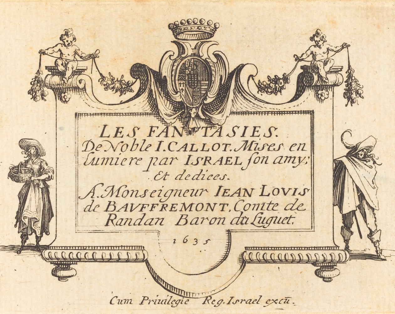 "Fanteziler" için Başlık Sayfası by Jacques Callot