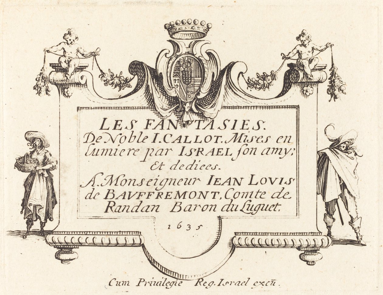 "Fanteziler" için Başlık Sayfası by Jacques Callot