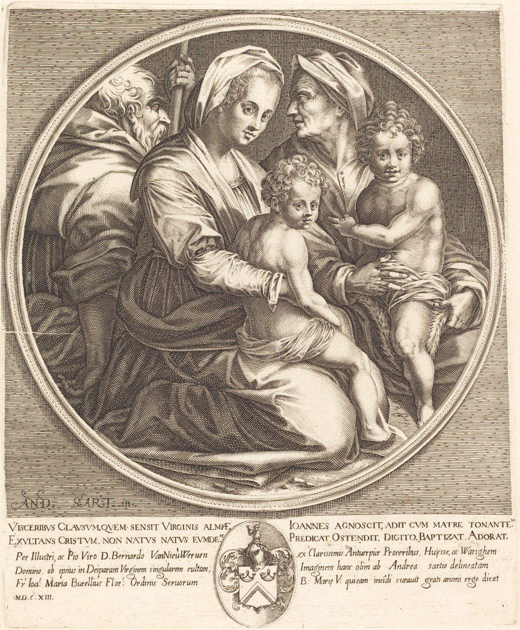 Kutsal Aile by Jacques Callot after Andrea del Sarto