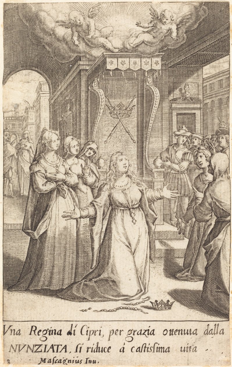 Kıbrıs Kraliçesi by Jacques Callot after Donato Mascagni