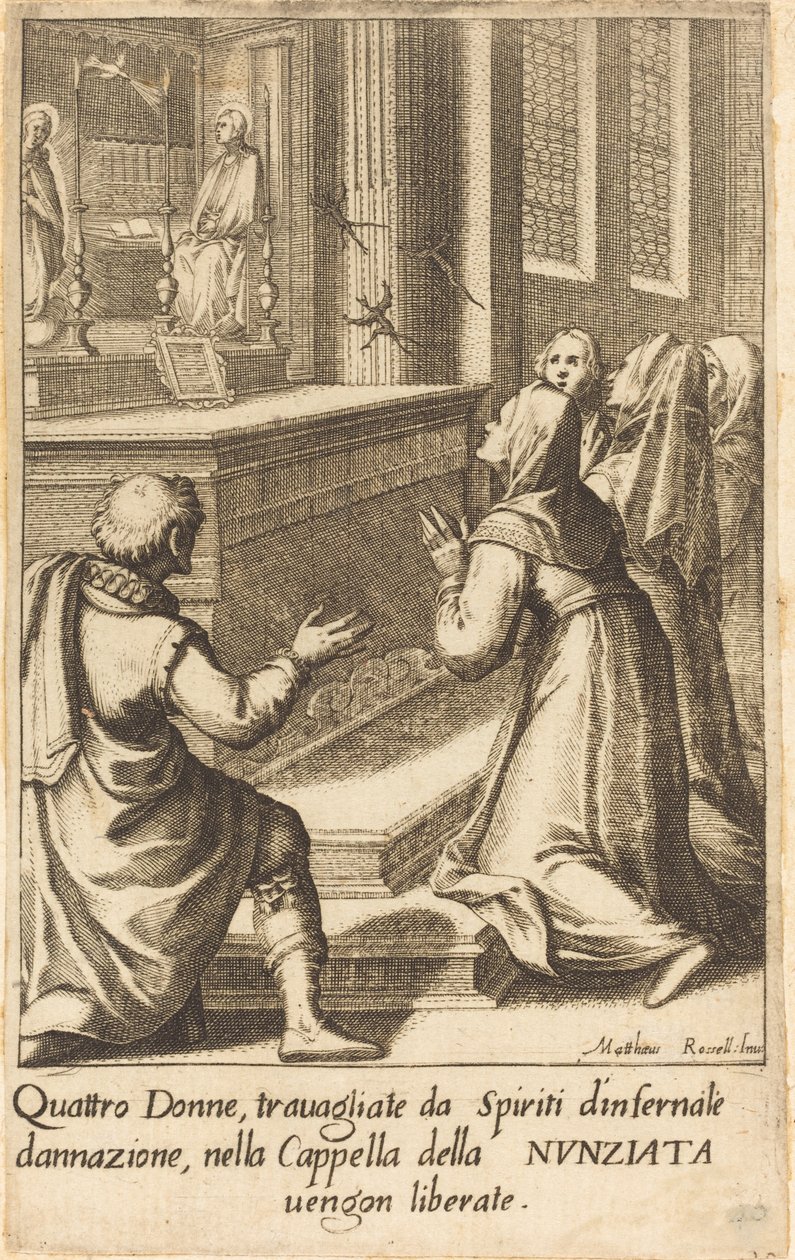 dört kadın by Jacques Callot after Matteo Rosselli