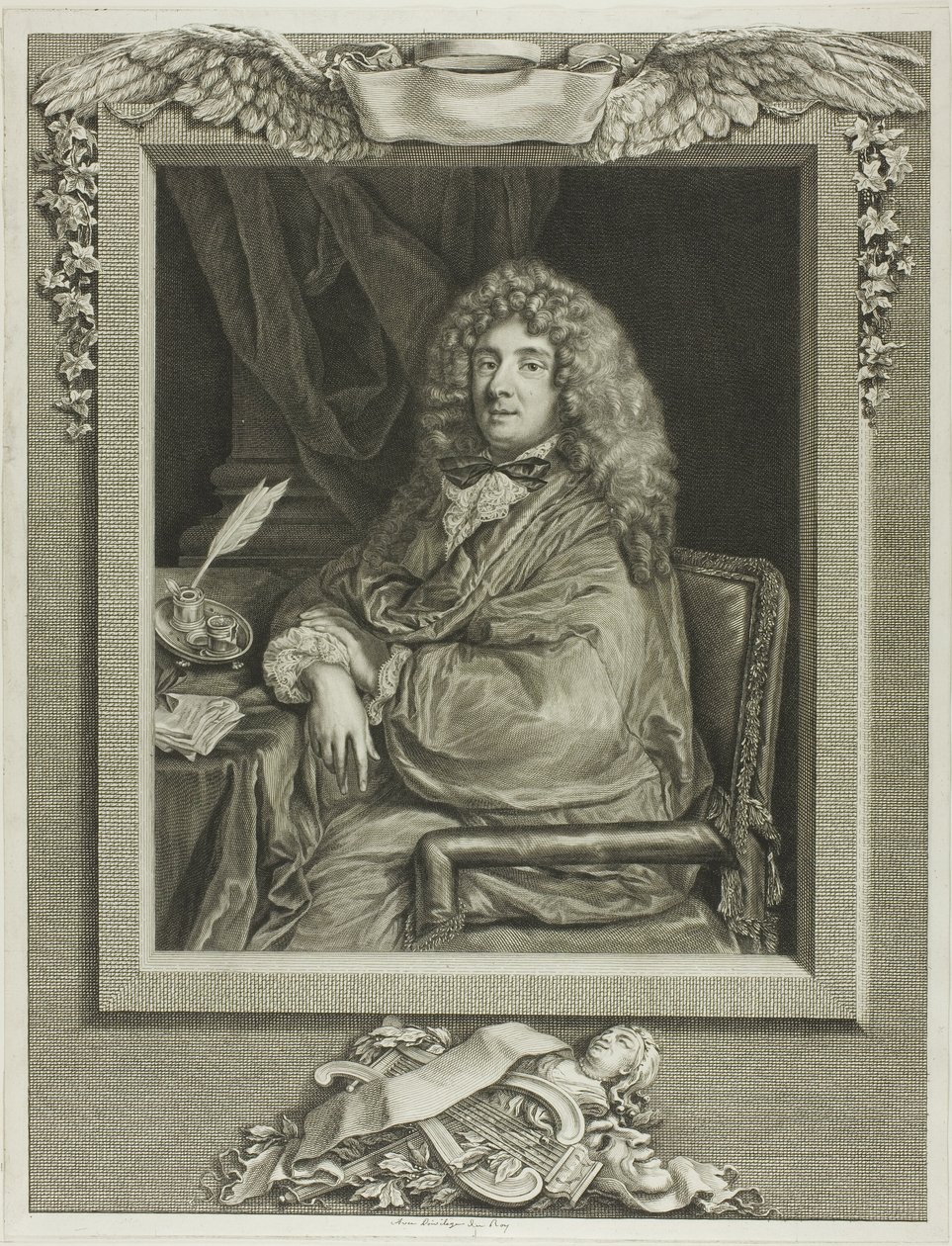 Moliere by Jacques Firmin Beauvarlet