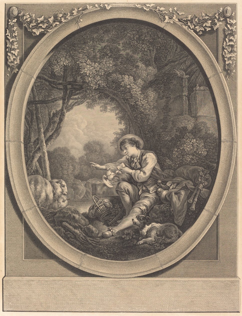 Kuryenin Ayrılışı by Jacques Firmin Beauvarlet after François Boucher