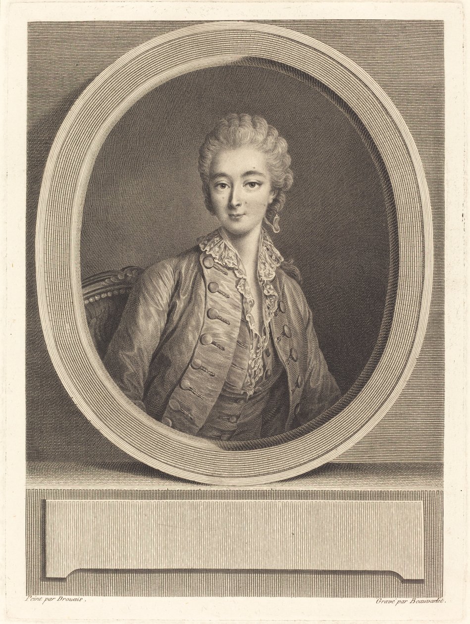 Madam du Barry by Jacques Firmin Beauvarlet after François Hubert Drouais