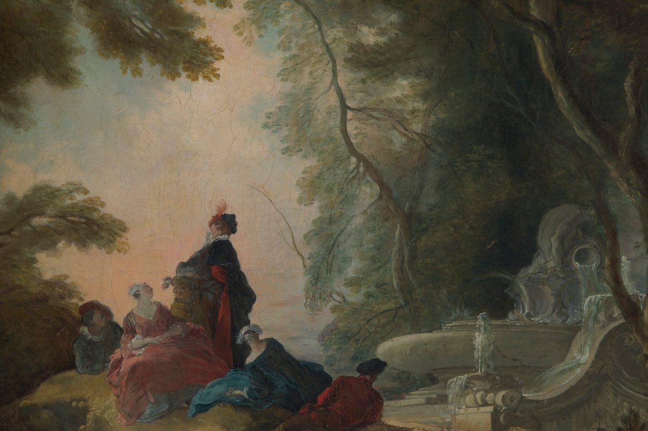Bir Çeşme Tarafından Gallant Partisi by Jacques Lajoue de