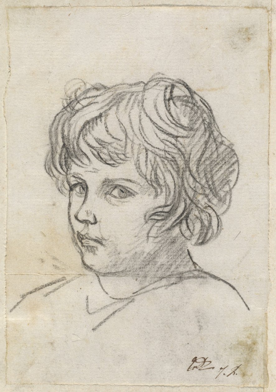 Bir çocuğun başı by Jacques Louis David