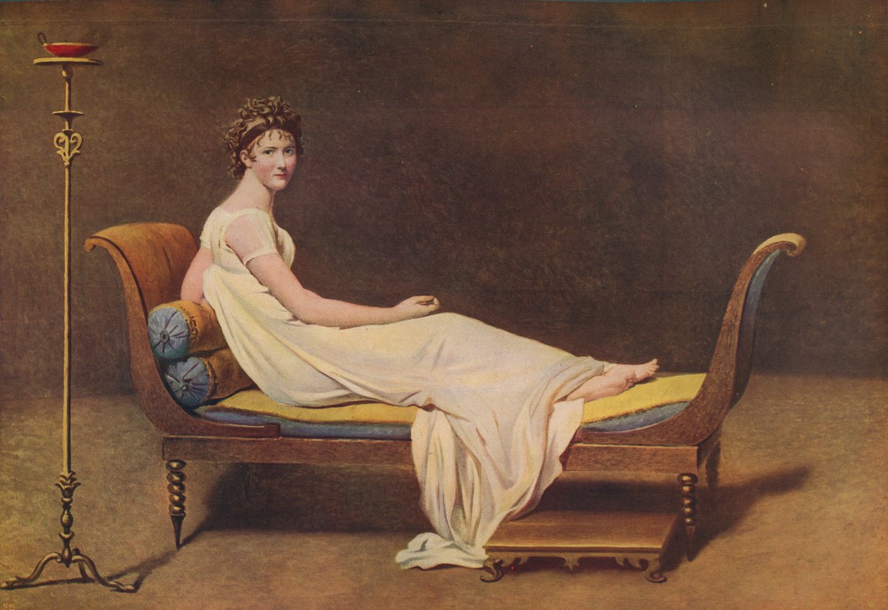 Madam Recamier, 1800, c1915. by Jacques Louis David