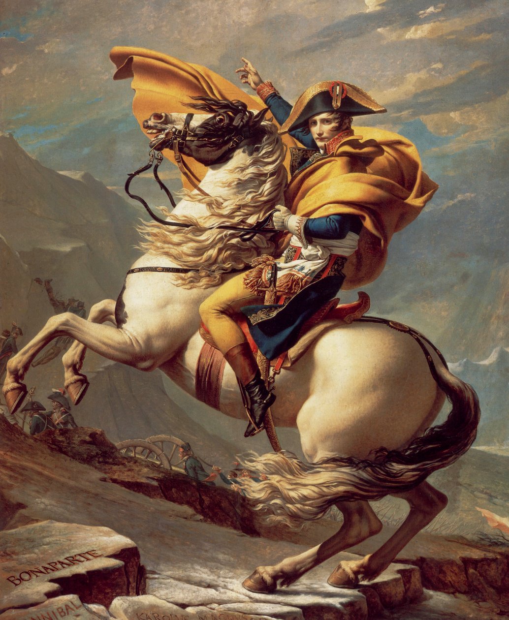 Napolyon Alpleri Geçerken by Jacques Louis David