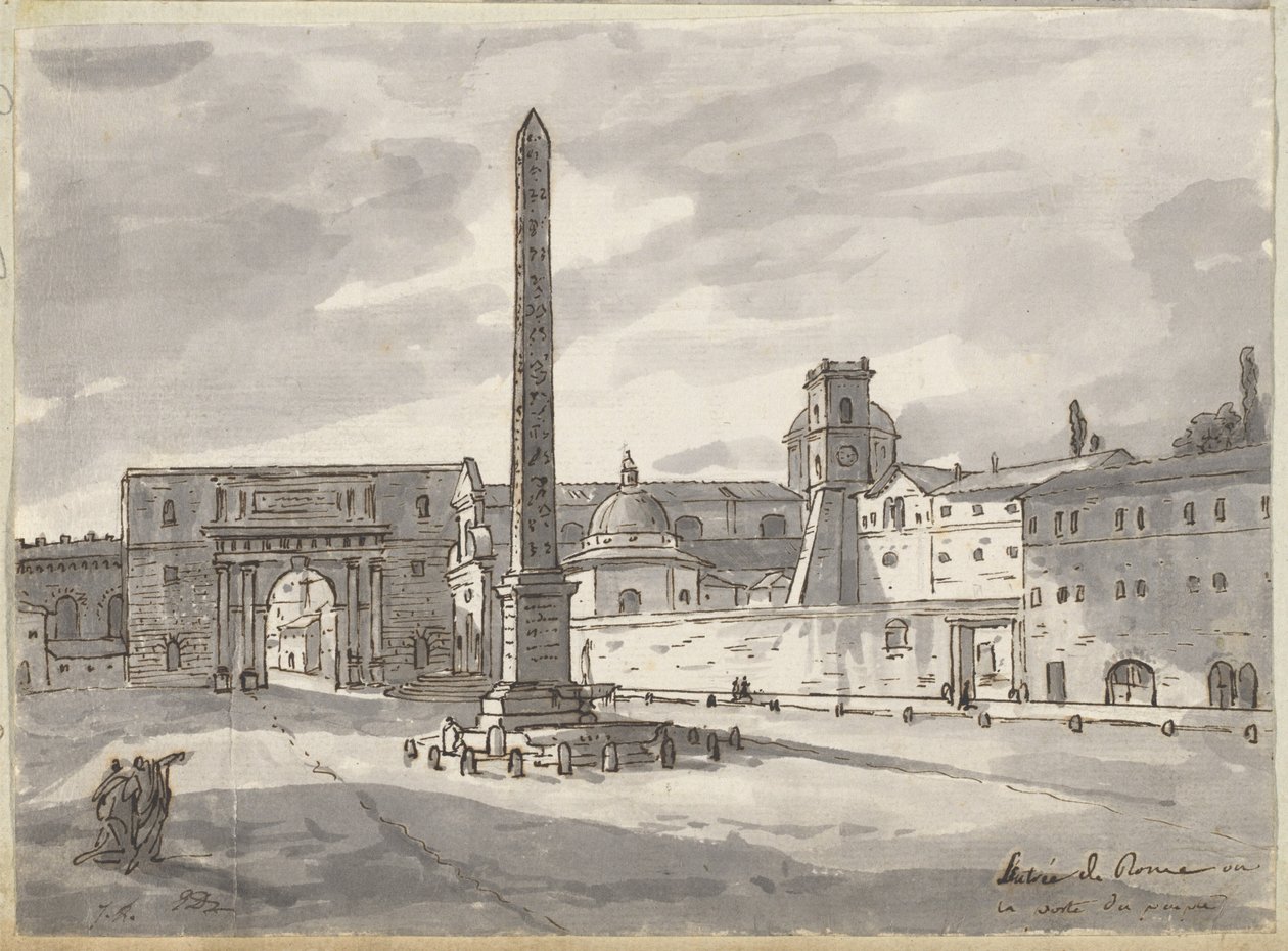 Piazza del Popolo by Jacques Louis David