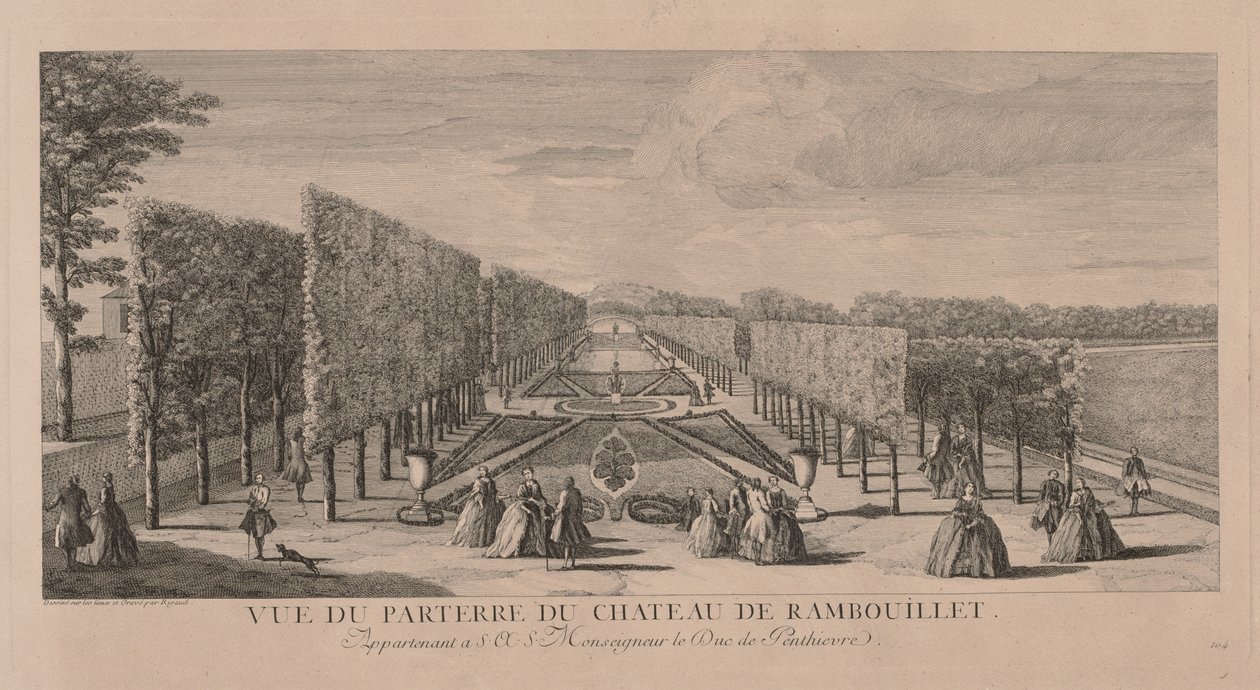 Chateau Rambouillet Çiçek Bahçesi. by Jacques Rigaud