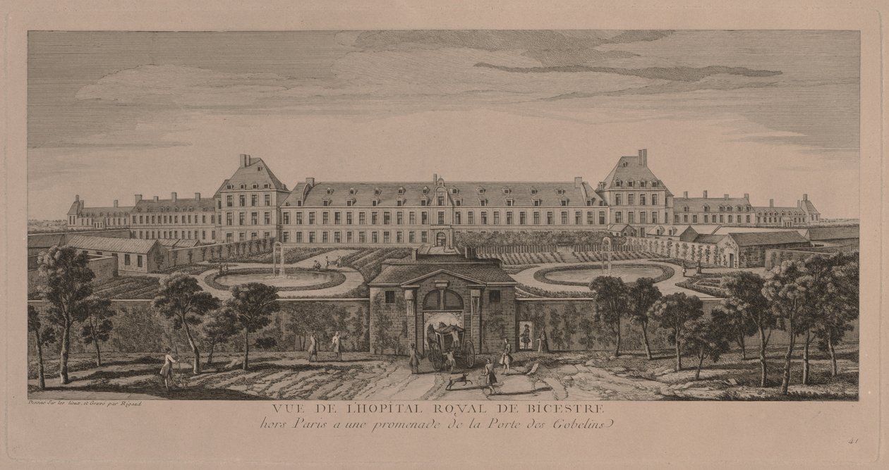Bicestre Kraliyet Hastanesi. by Jacques Rigaud