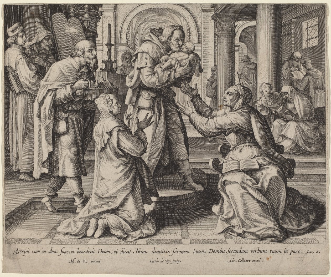 Tapınakta Sunum by Jacques de Bie after Maarten