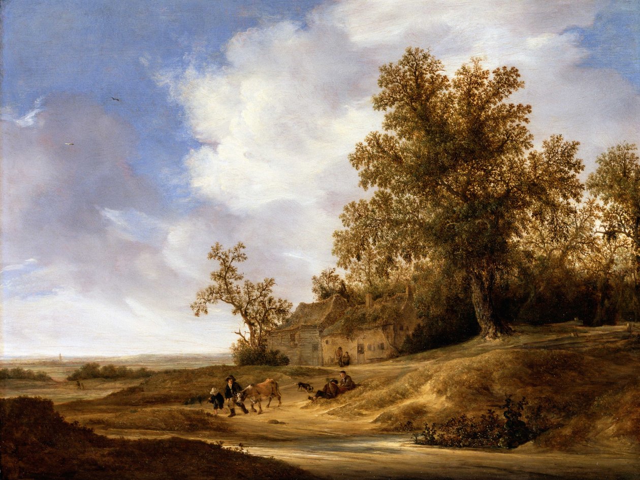 Kulübelerin Yanında Bir Yol by Jakob Van Moscher