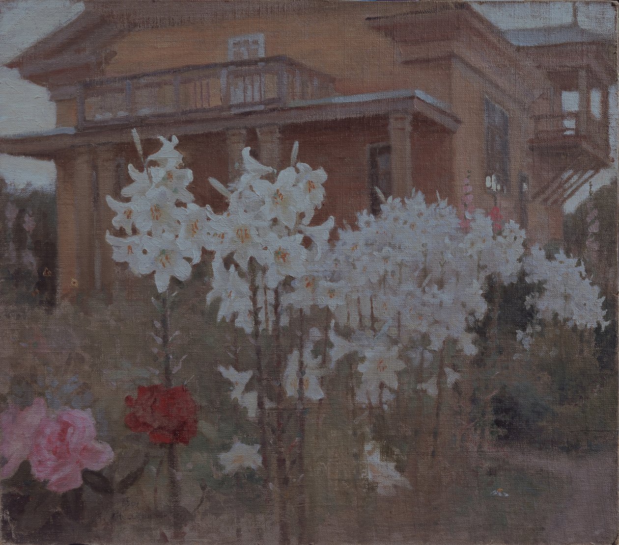 zambakların akşamı, 1901 by Jakov Jakovlevich Kalinichenko