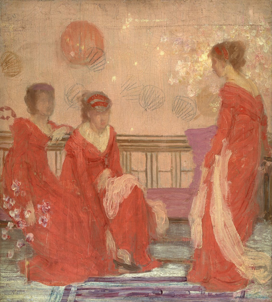 Ten Rengi ve Kırmızıda Uyum by James Abbott McNeill Whistler