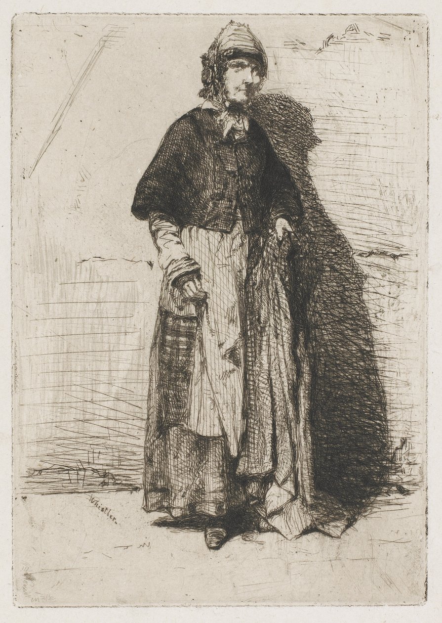 La Mere Gerard, 1858 (kağıt üzerine gravür) by James Abbott McNeill Whistler