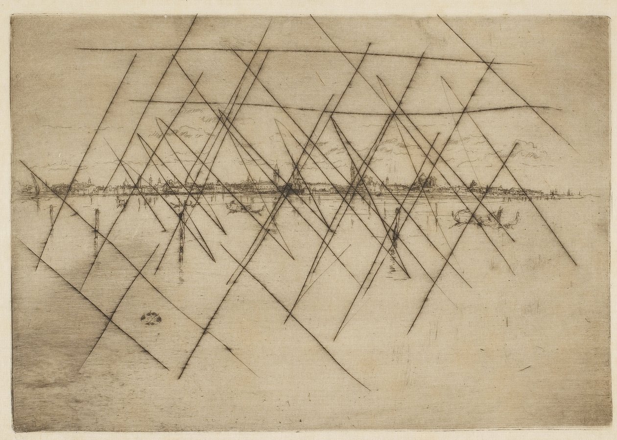 Küçük Venedik, 1879-80 (kağıt üzerine gravür) by James Abbott McNeill Whistler