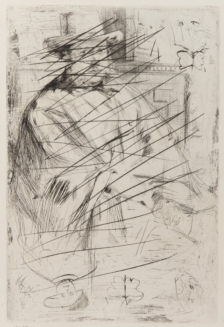 ಶ್ರೀ ಮನ್, 1860 (ಕಾಗದದ ಮೇಲೆ ಡ್ರೈಪಾಯಿಂಟ್) ಟರ್ಕ್ by James Abbott McNeill Whistler