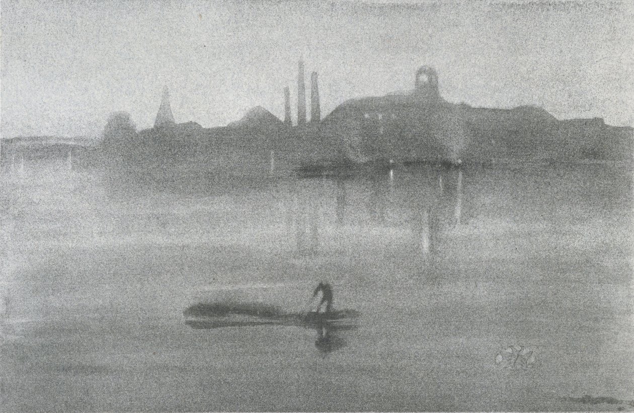 Nocturne: Battersea'deki Nehir, 1878 by James Abbott McNeill Whistler