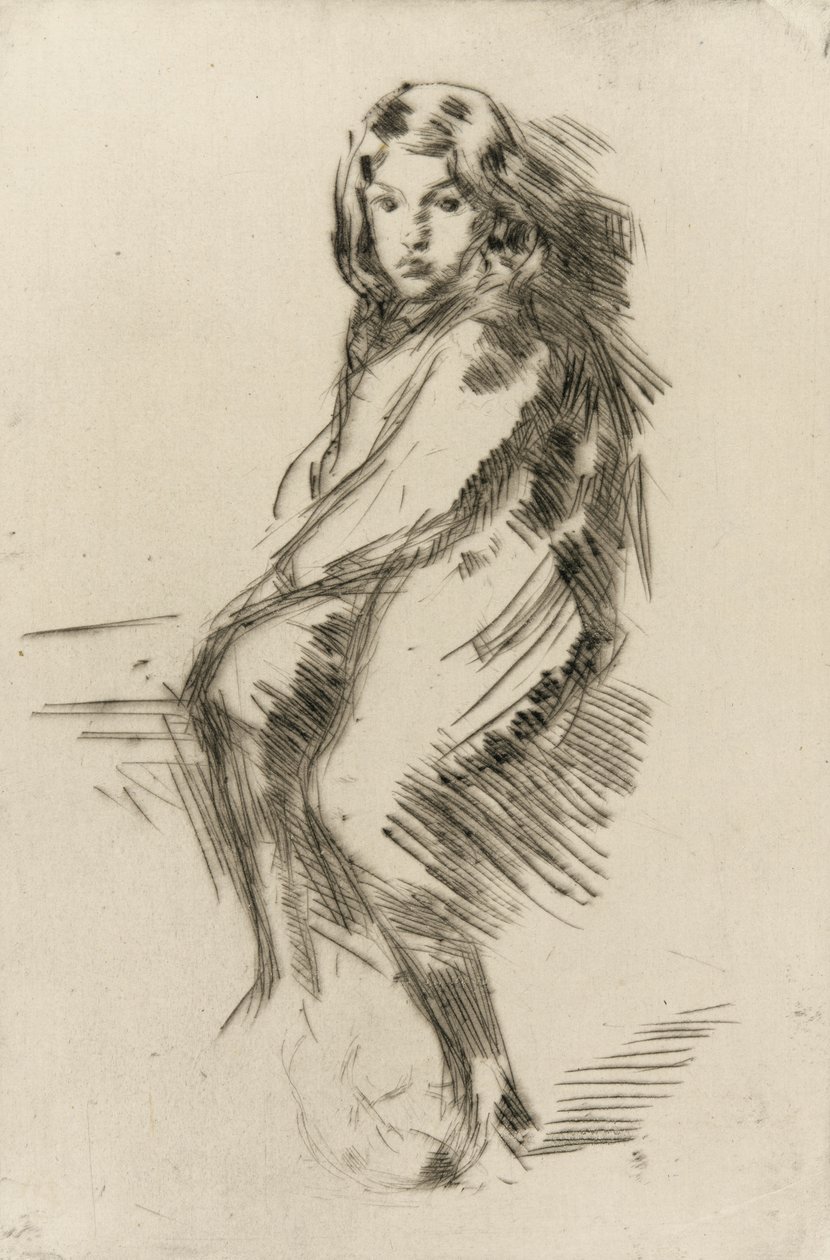 The Boy, c.1873-75 (kağıt üzerinde kuru nokta) by James Abbott McNeill Whistler