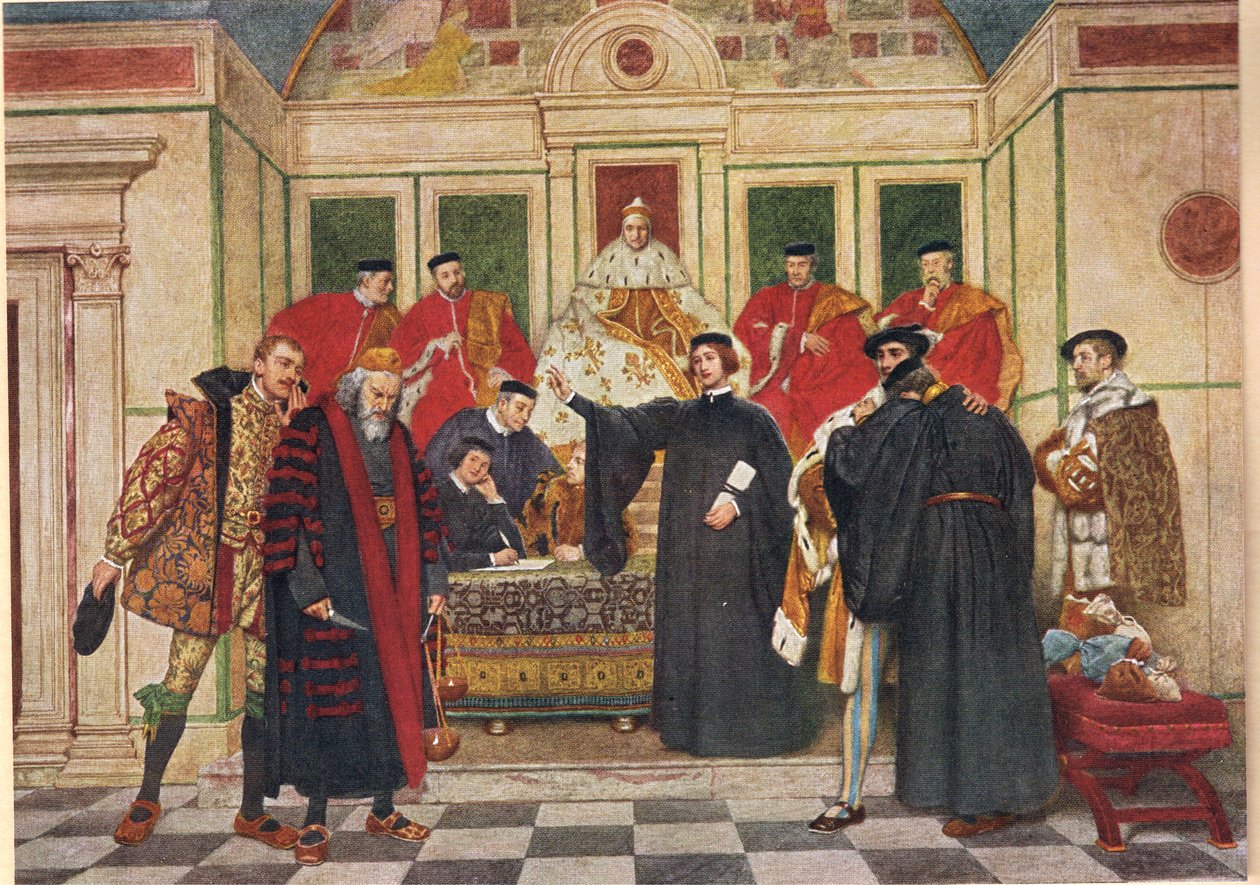 'Hangi çıkmazda olduğunu söylüyorum', 'Venedik Taciri'nden bir örnek, c.1910 by James Dromgole Linton