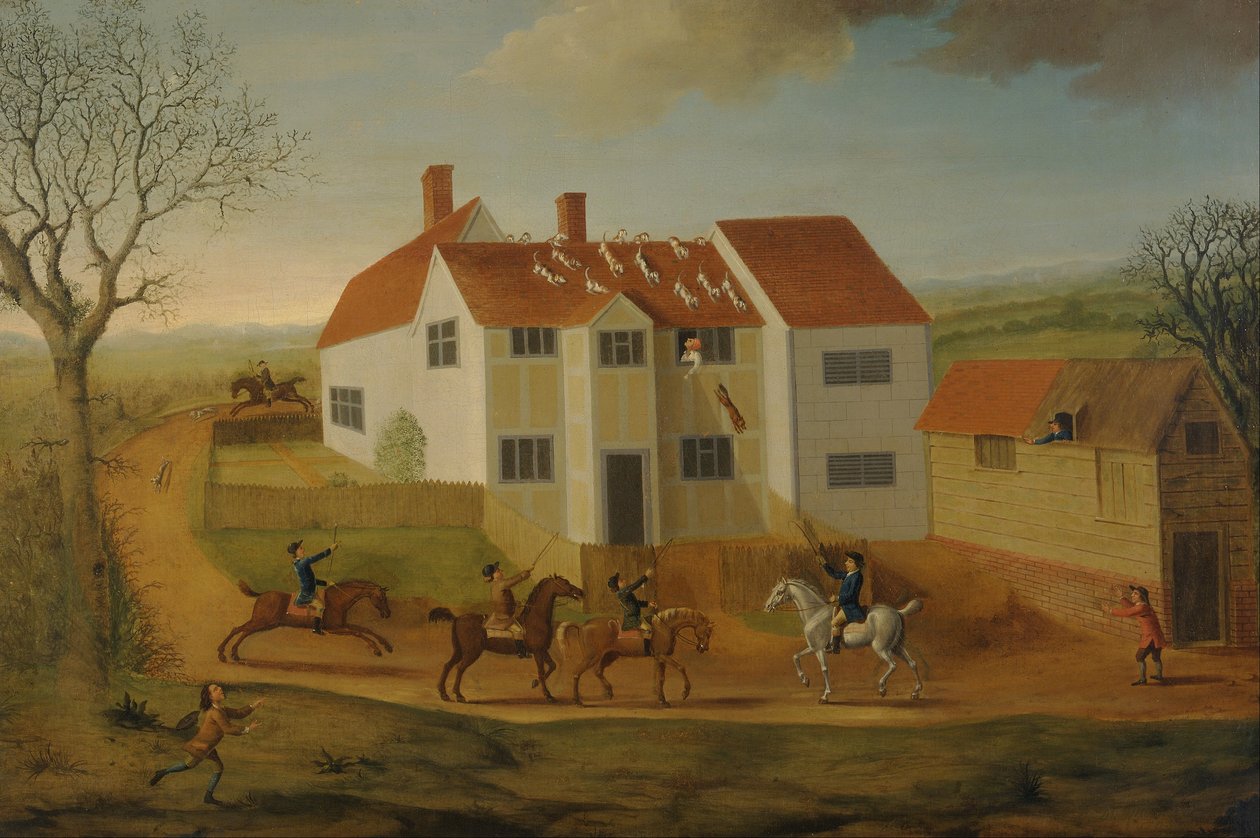 John Sidey ve Köpekleri, Suffolk, Hadleigh yakınlarındaki bir Çiftlik Evinde by James Dunthorne
