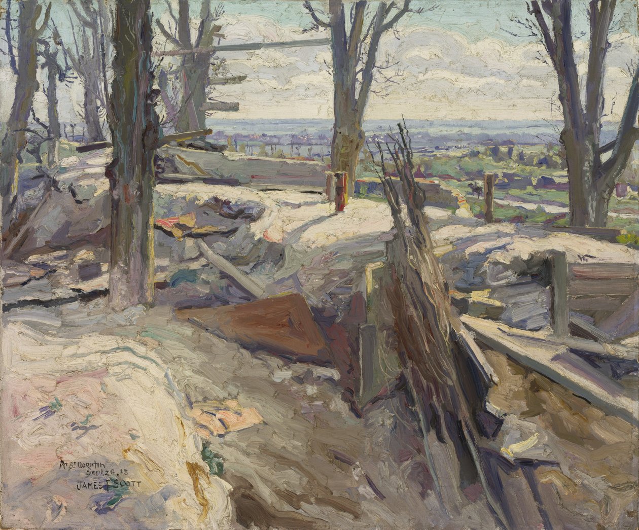 Mont St Quentin, 1918 by James F. Scott