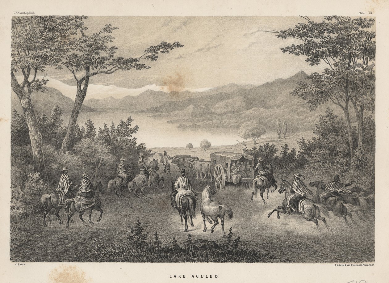 Aculeo Gölü, 1855 by James Fuller Queen