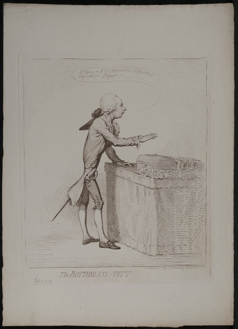 Dipsiz Pitt, 1792 by James Gillray
