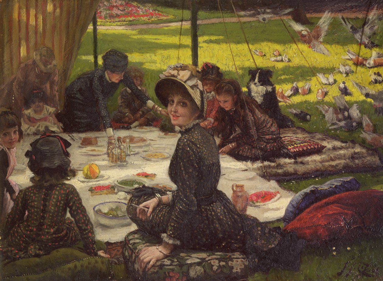 Piknik, c.1881-2 (panel) by James Jacques Joseph Tissot