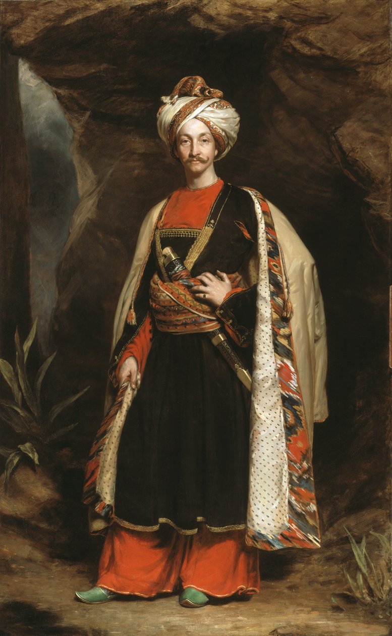 Afgan elbisesiyle Kaptan Colin Mackenzie, 1842 dolayları by James Sant