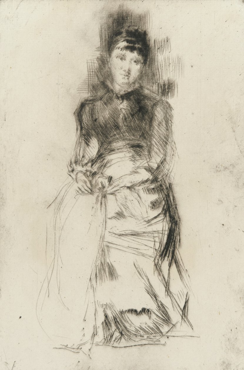 Agnes, c.1873-75 (kağıt üzerinde kuru nokta) by James Abbott McNeill Whistler