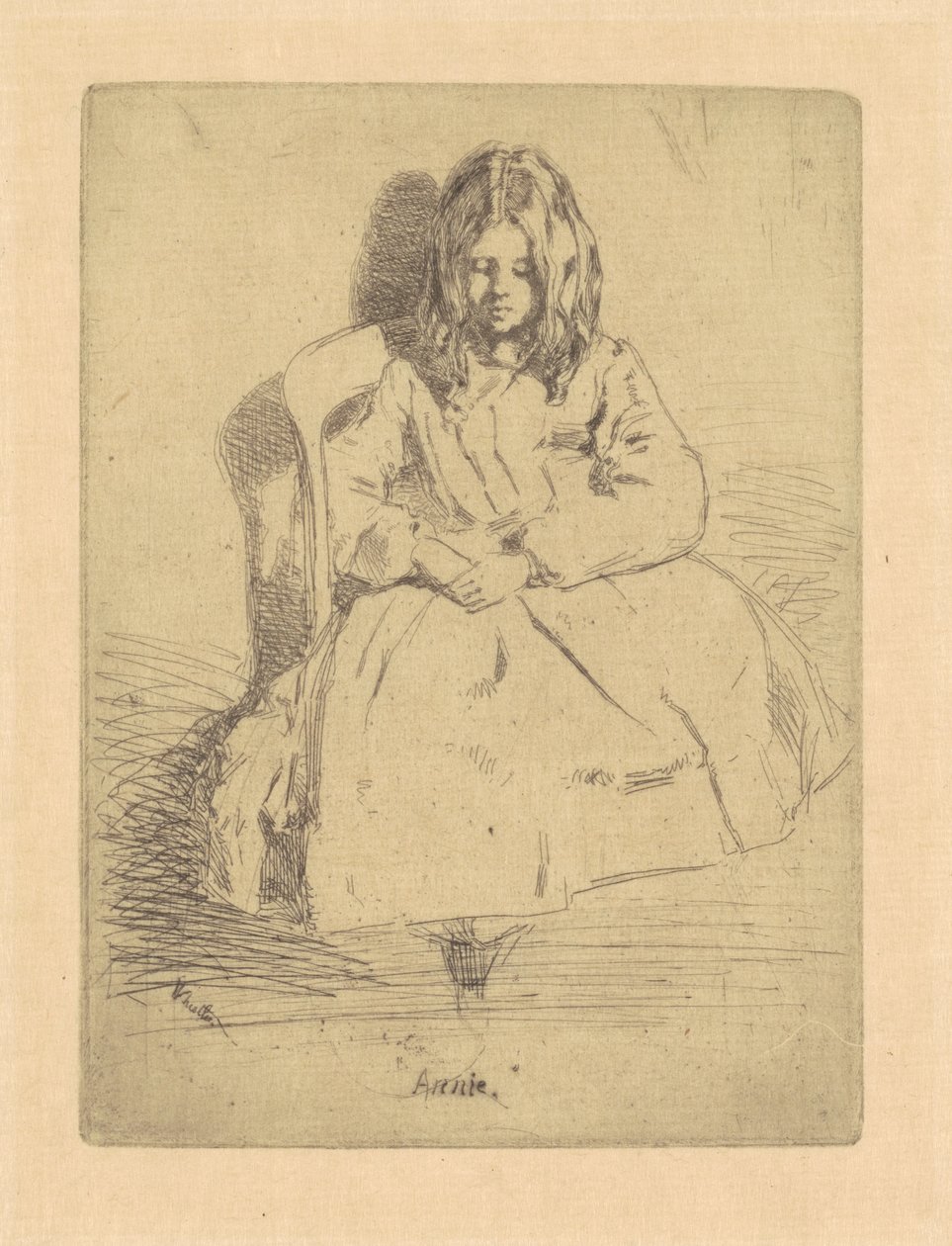 Annie, Oturan, 18581859. by James Abbott McNeill Whistler