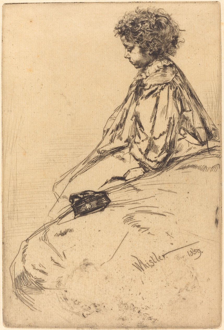 Bibi Lalouette, 1859. by James Abbott McNeill Whistler