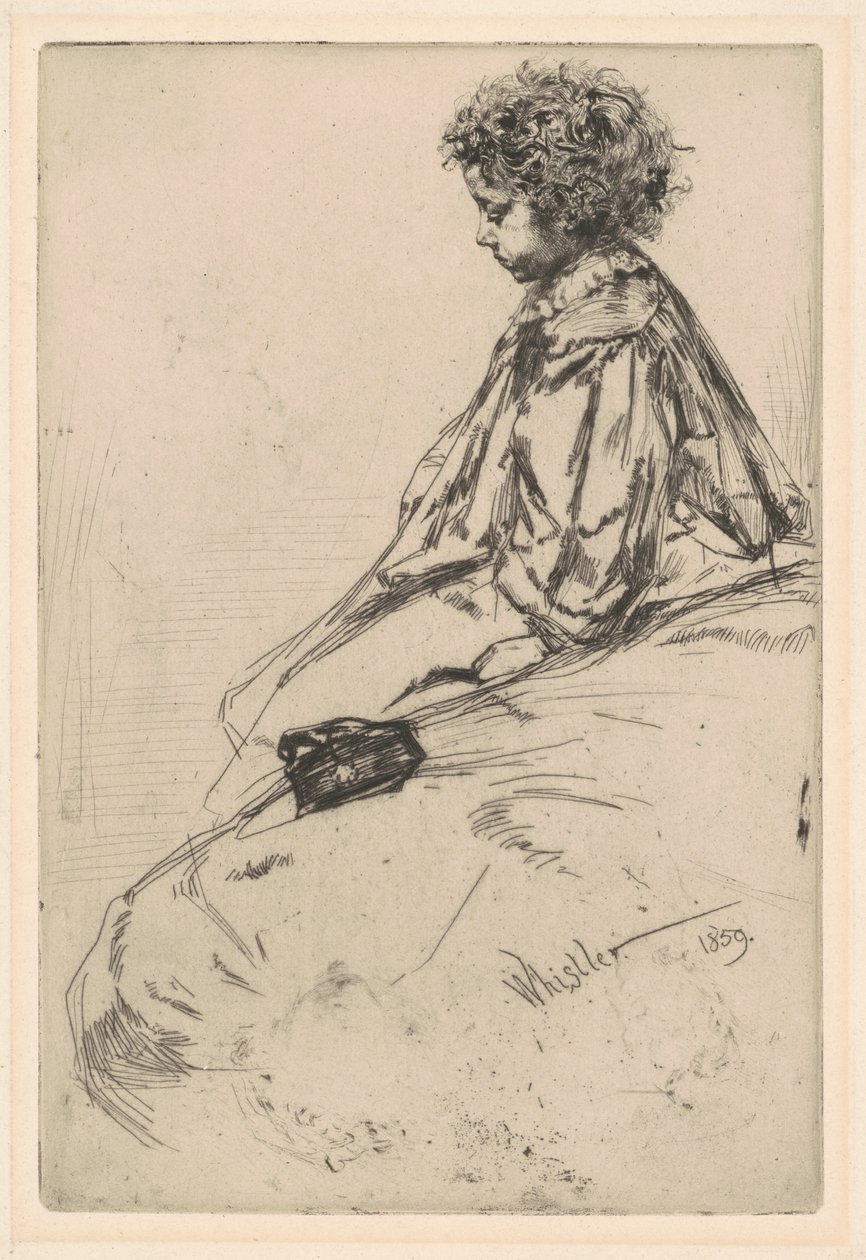 Bibi Lalouette, 1859. by James Abbott McNeill Whistler