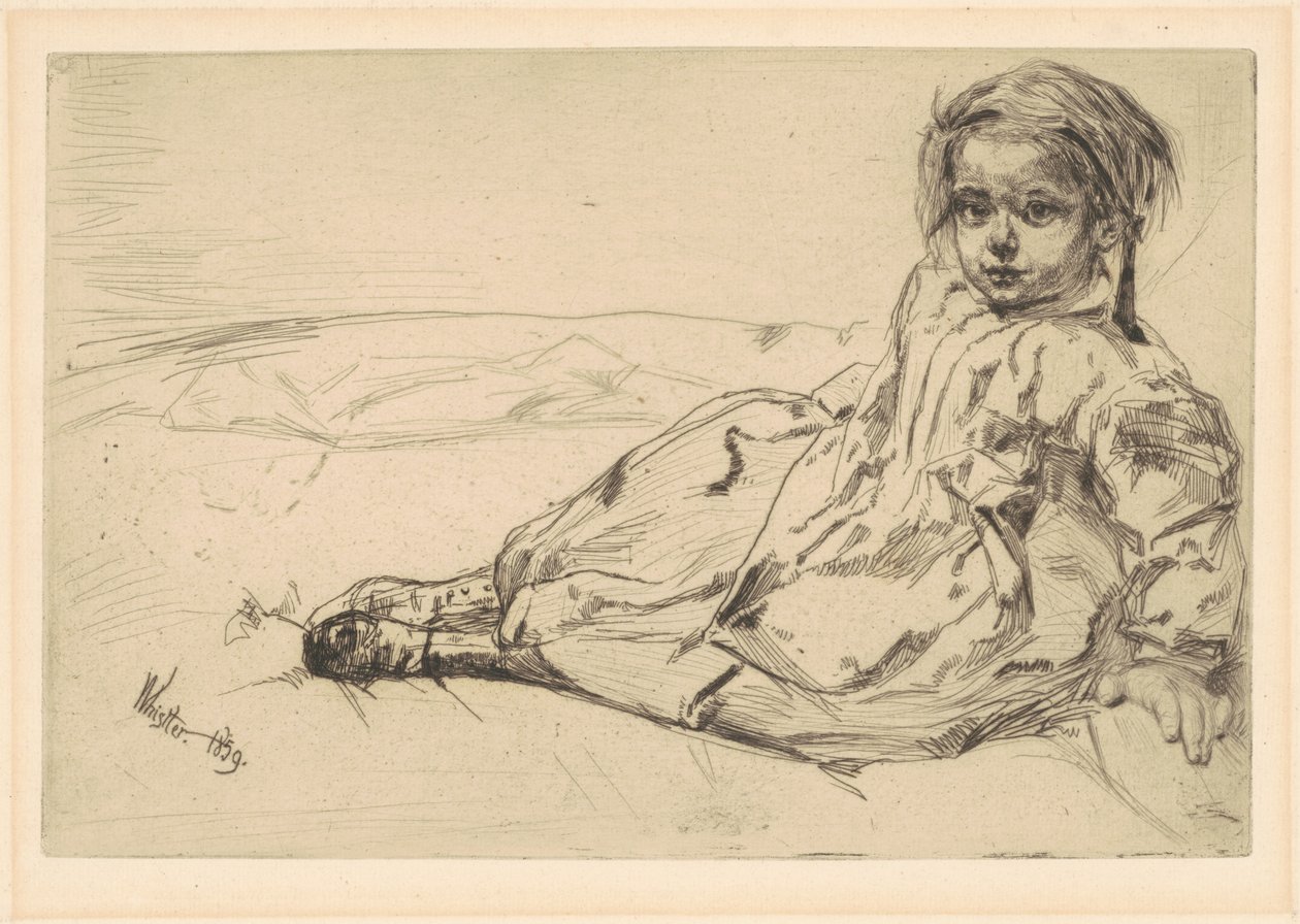 Bibi Valentin, 1859. by James Abbott McNeill Whistler