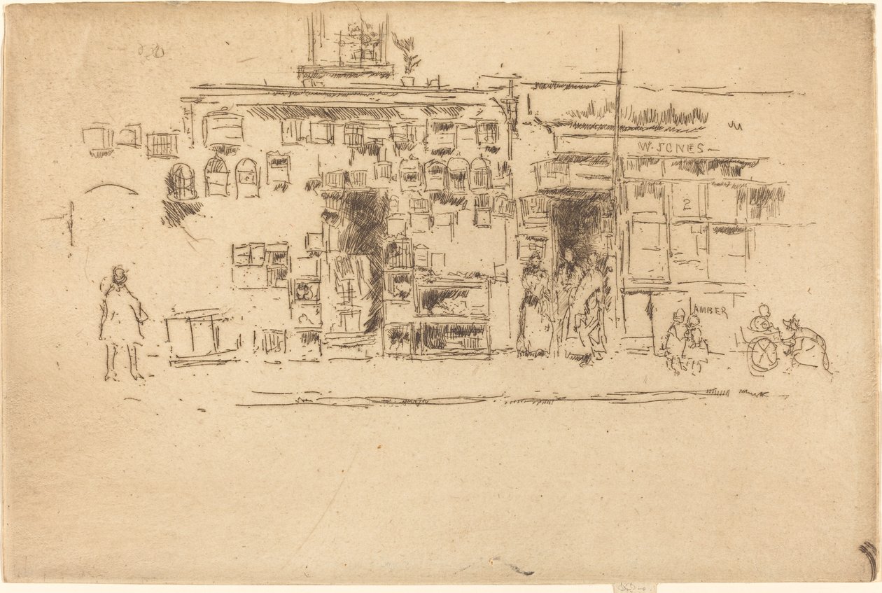Kuş Kafesleri Chelsea, c. 18861888. by James Abbott McNeill Whistler