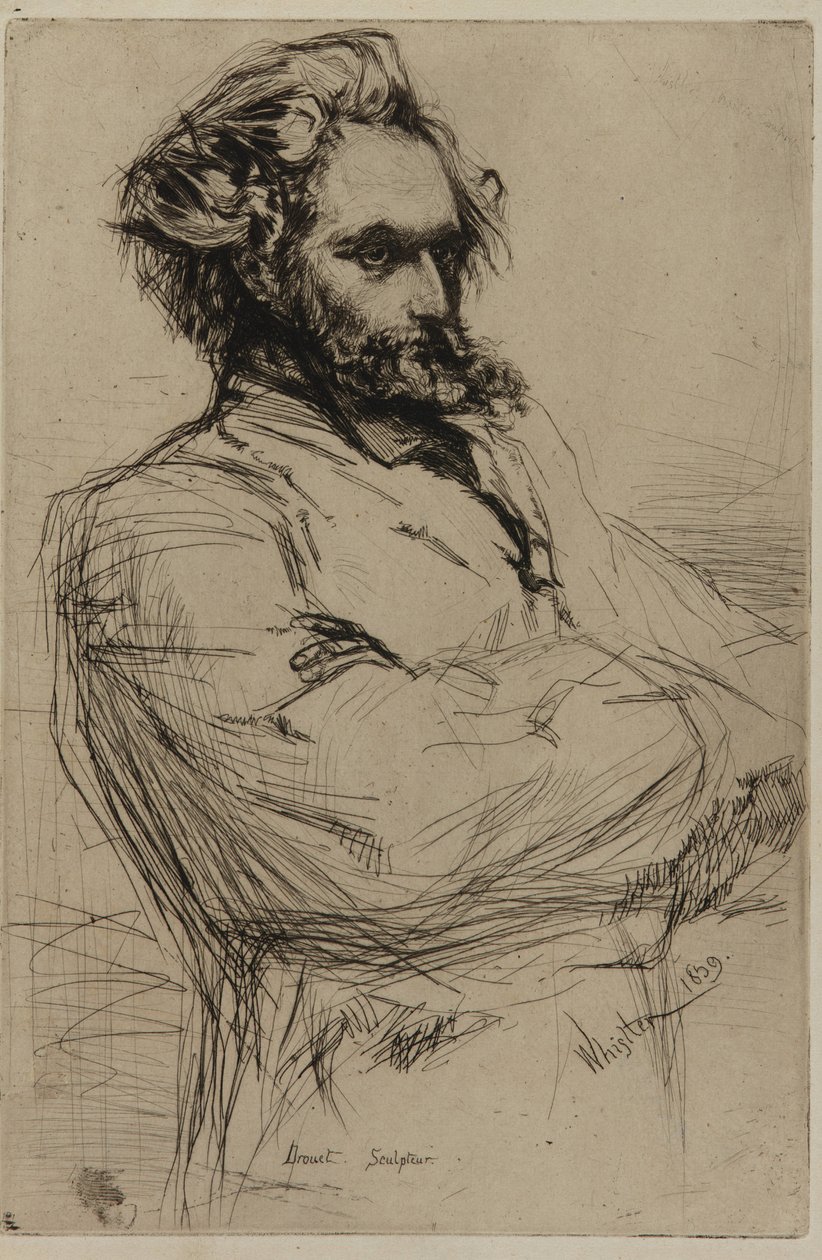 C.L. Drouet, Heykeltıraş, 1859. by James Abbott McNeill Whistler