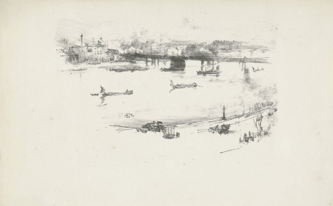 Charing Çapraz Demiryolu Köprüsü by James Abbott McNeill Whistler