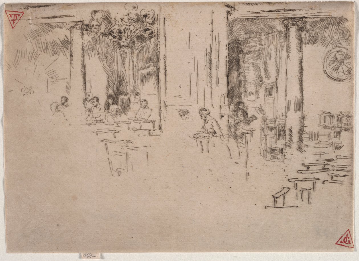 Kilise, Brüksel. by James Abbott McNeill Whistler