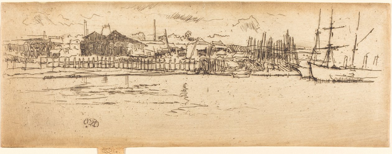 Kuru Havuz, Southampton, 1887. by James Abbott McNeill Whistler
