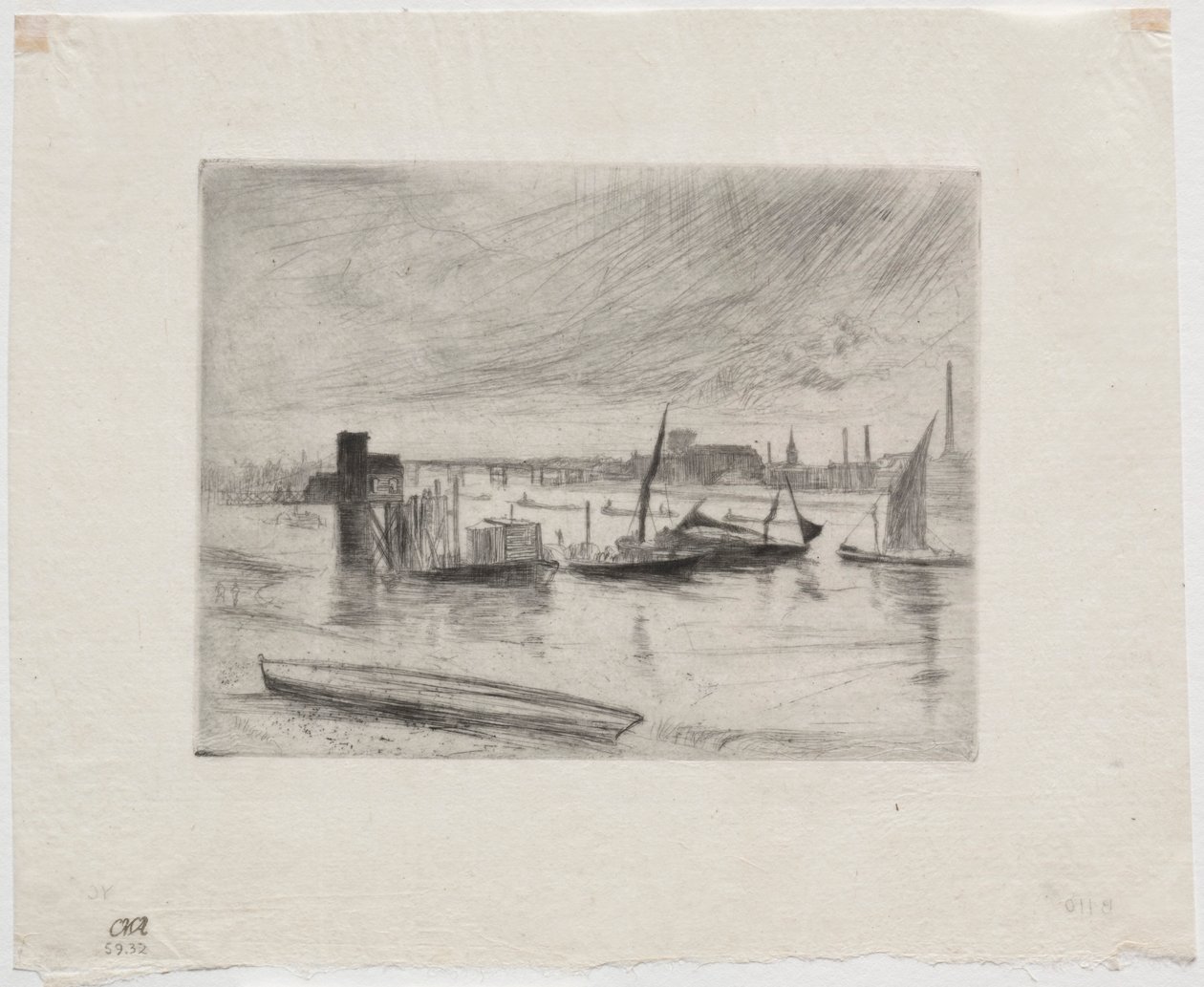 Sabah erken, Battersea. by James Abbott McNeill Whistler