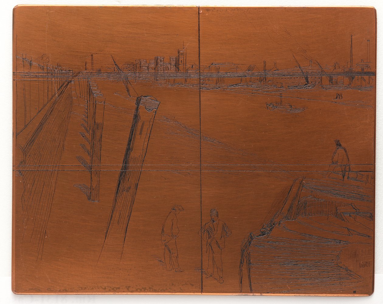 Dağlama plakası: Millbank, 1861. by James Abbott McNeill Whistler