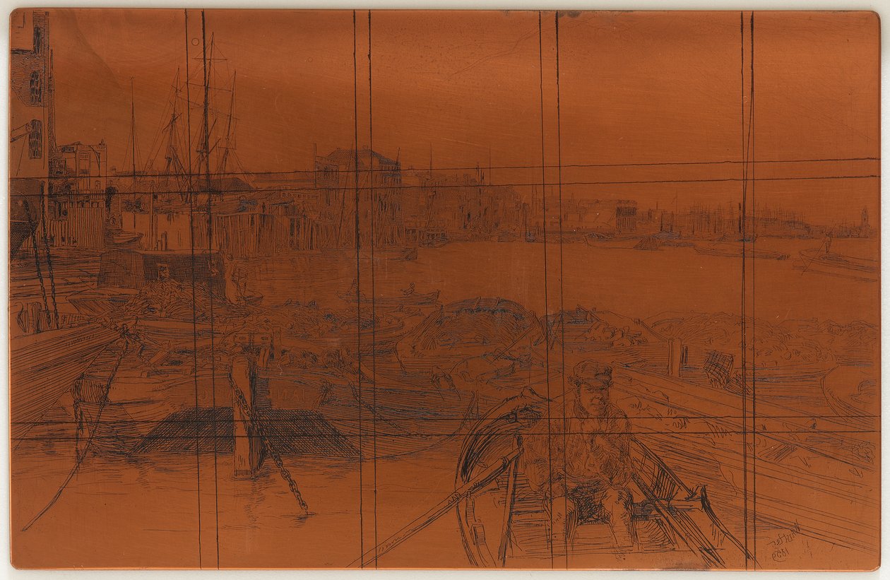Dağlama plakası: Havuz, 1859. by James Abbott McNeill Whistler
