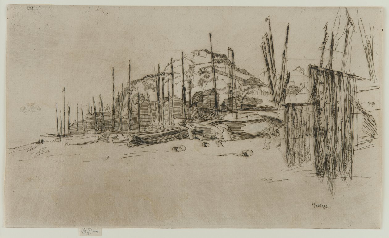 Balıkçı Tekneleri, Hastings, 1877. by James Abbott McNeill Whistler