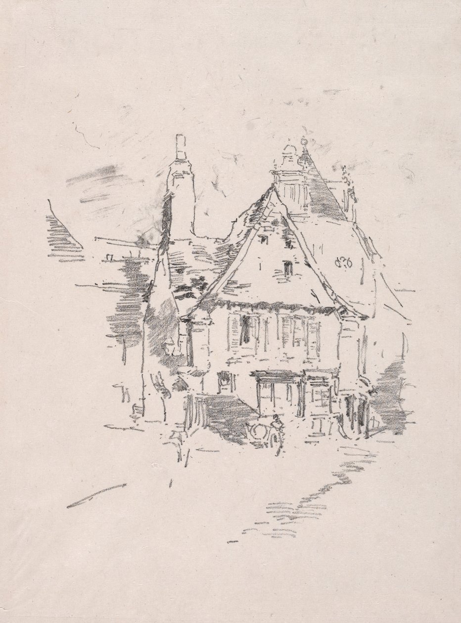 Üçgen Çatılar, Vitré, 1893. by James Abbott McNeill Whistler