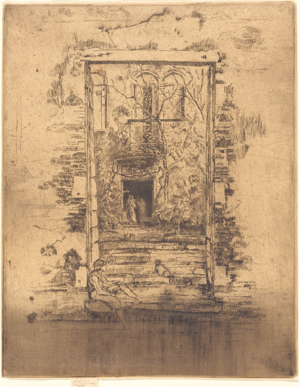 Bahçe, 1880. by James Abbott McNeill Whistler